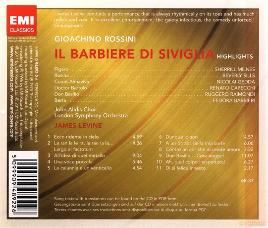 James Levine: Il Barbiere Di Siviglia (Highlights) [CD]