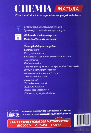 Chemia Zbiór zadań Zeszyt 2 Matura poziom rozszerzony - Michał Fau [KSIĄŻKA]