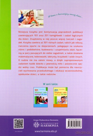 301 łamigłówek i zadań logicznych dla dzieci - Katarzyna Michalec [KSIĄŻKA]