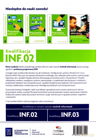 Administracja i eksploatacja systemów komputerowych Kwalifikacja INF.02 cz. 2 - Krzysztof Pytel, Sylwia Osetek [KSIĄŻKA]