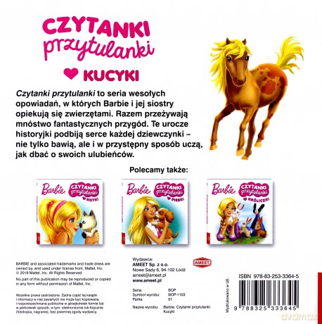 Barbie. Czytanki przytulanki. Kucyki [KSIĄŻKA]