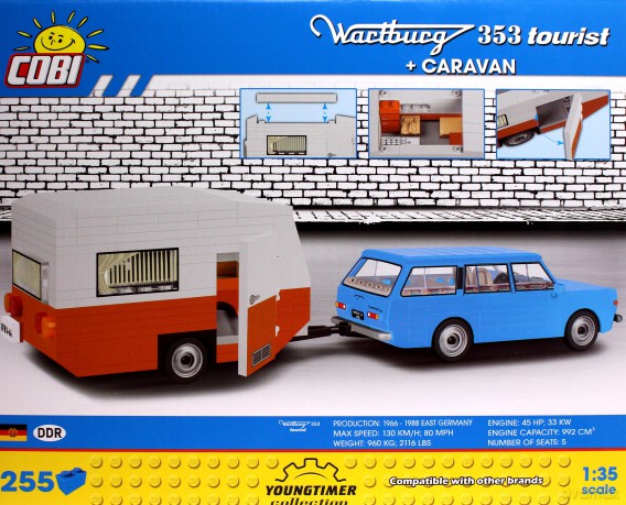 Cars Wartburg 353 Tourist + Caravan [KLOCKI]