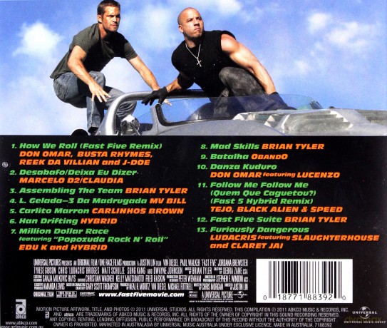 Fast And Furious 5 soundtrack (Szybcy i Wściekli 5) [CD]