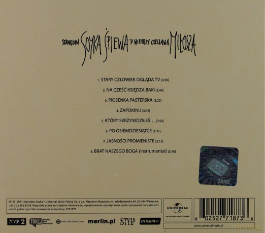 Stanisław Soyka: 7 Wierszy Czesława Miłosza [CD]