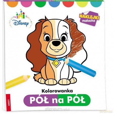 Disney Maluch. Kolorowanka pół na pół [KSIĄŻKA]