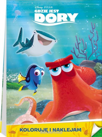 Gdzie jest Dory. Koloruję i naklejam [KSIĄŻKA]