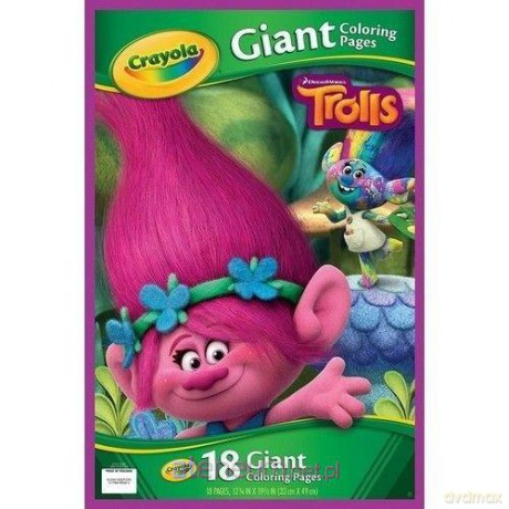 Gigantyczna kolorowanka Trolls