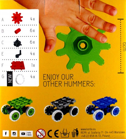 Hummer klocki 25 el czerwone [KLOCKI]