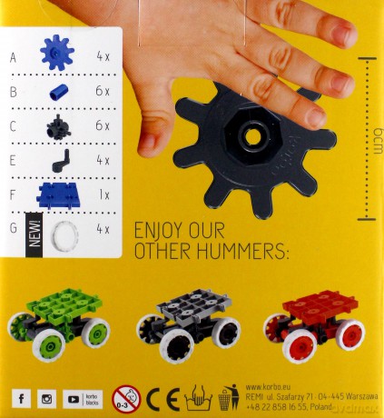 Hummer klocki 25 el niebieskie [KLOCKI]