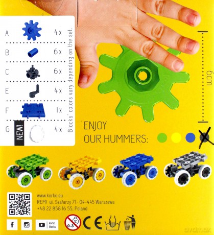 Hummer klocki 25 el szare [KLOCKI]