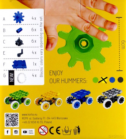 Hummer klocki 25 el żółte [KLOCKI]