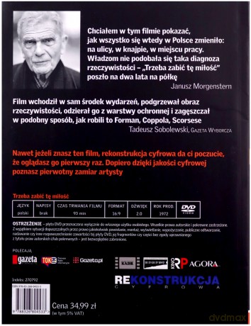 Trzeba zabić tę miłość - Janusz Morgenstern (Mistrzowie Polskiego Kina) (Tom 10) (booklet) [DVD]