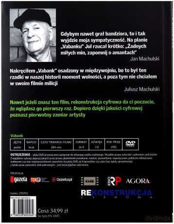 Vabank - Jan Machulski (Mistrzowie Polskiego Kina) (Tom 13) (booklet) [DVD]