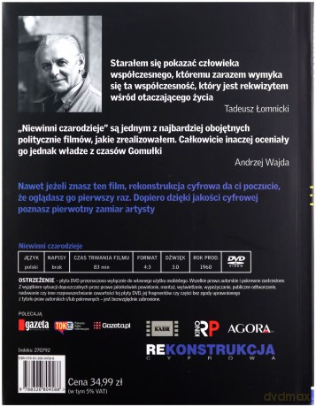 Niewinni czarodzieje - Mistrzowie Polskiego Kina (Tom 15) (Tadeusz Łomnicki) (booklet) [DVD]