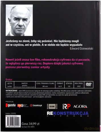 Eroica - Mistrzowie Polskiego Kina (Tom 16) (Edward Dziewoński) (booklet) [DVD]