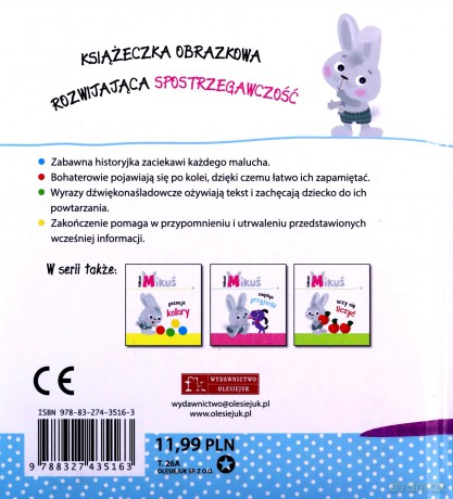 Króliczek Mikuś ćwiczy spostrzegawczość [KSIĄŻKA]