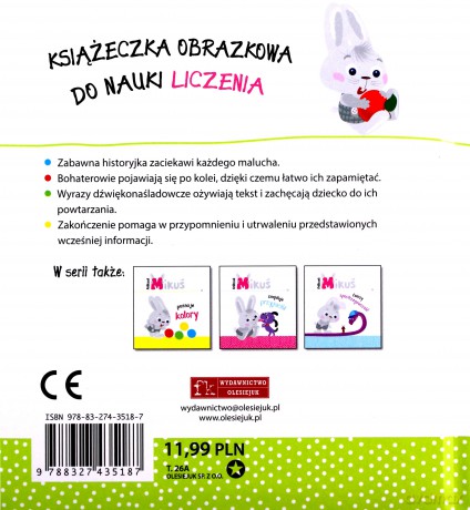 Króliczek Mikuś uczy się liczyć - Irma Pikiene [KSIĄŻKA]