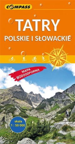 Mapa wodoodporna - Tatry Polskie i Słowacki