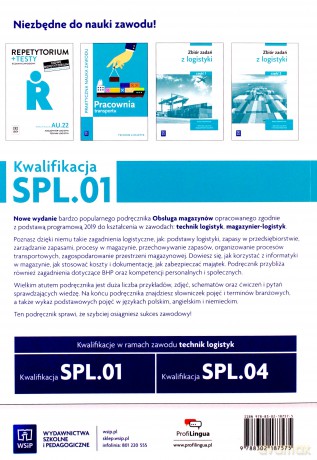 Obsługa magazynów. Kwalifkacja SPL.01. Podręcznik cz. 1 - Jarosław Stolarski, Joanna Śliżewska, Anna Rożej, Dorota Zadrożna [KSIĄŻKA]