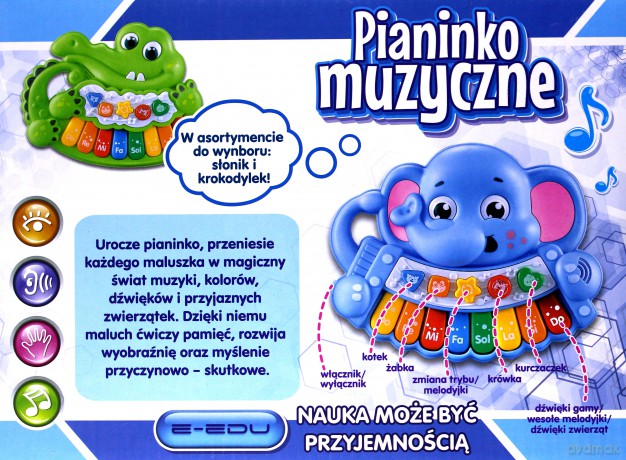 Pianinko muzyczne Krokodylek