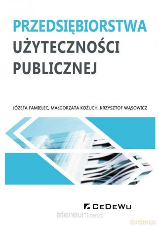 Przedsiębiorstwa użyteczności publicznej - Józefa Famielec, Małgorzata Kożuch, Krzysztof Wąsowicz [KSIĄŻKA]