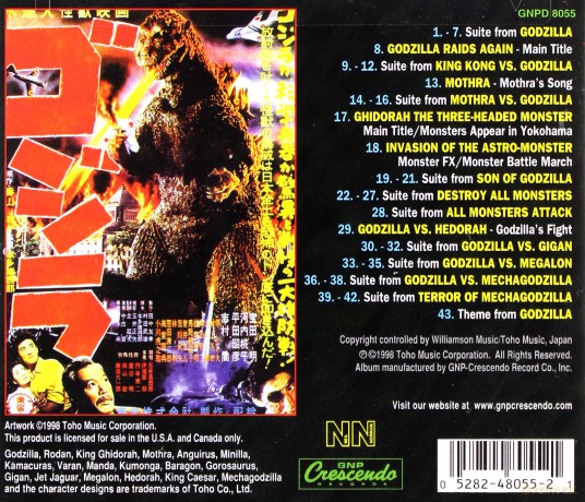 The Best Of Godzilla 1954-1975 soundtrack [CD]