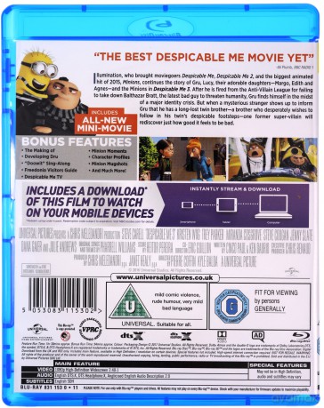 Despicable Me 1-3 (Jak ukraść księżyc / Minionki rozrabiają / Gru, Dru i Minionki) [BOX] (Jak ukraść księżyc / Minionki rozrabiają / Gru, Dru i Minionki) [3xBlu-Ray]