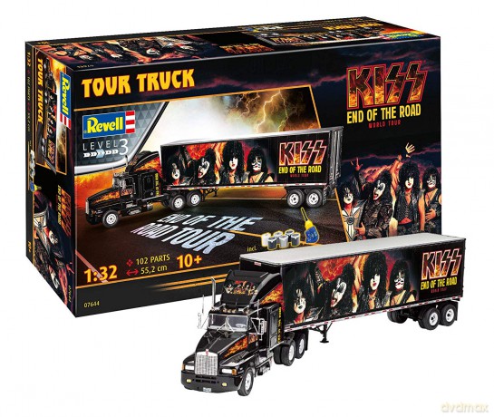 Revell RV07644 07644 KISS Tour Truck Gift Set Plastic Model kit 1:32