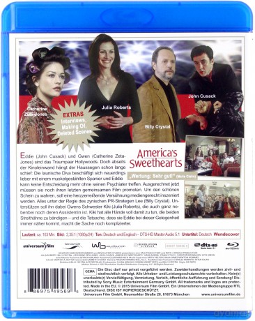 America's Sweethearts (Ulubieńcy Ameryki) [Blu-Ray]