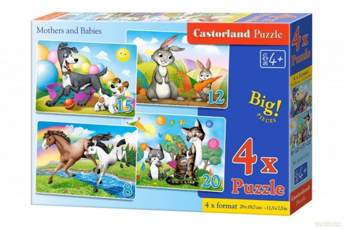 CASTORLAND 4w1 Mama i dzieci [PUZZLE]