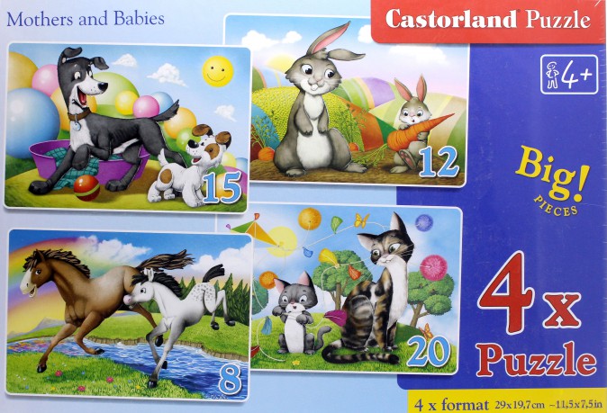 CASTORLAND 4w1 Mama i dzieci [PUZZLE]