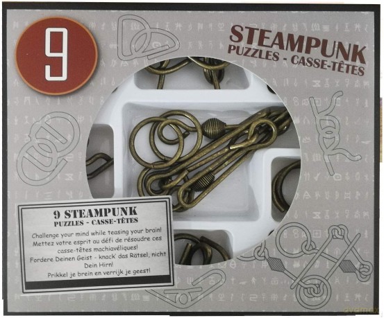 Łamigłówka Puzzle Mania Steampunk Szary 9 szt. [GRA]