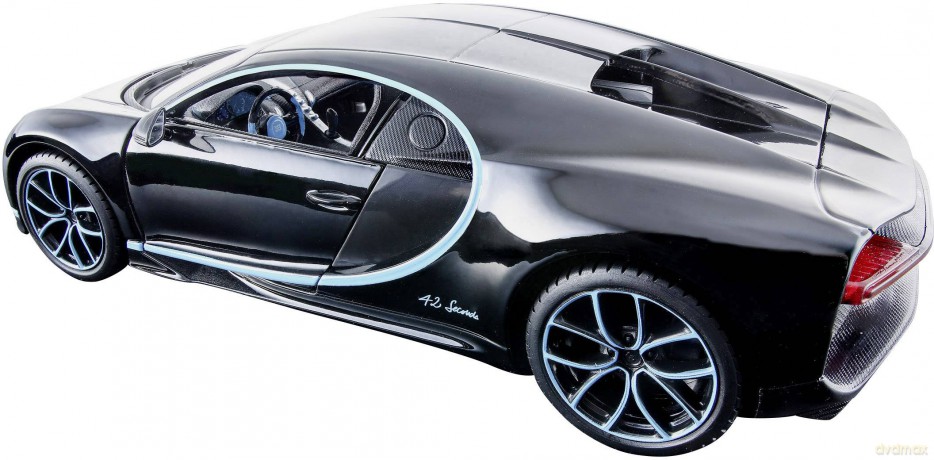 Model metalowy Bugatti Chiron czarno-niebieski