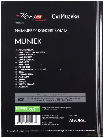 Najmniejszy Koncert Świata 01: Muniek (digibook) [DVD]