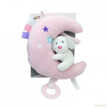 Pozytywka Księżyc New Baby Piesek biały 20 cm