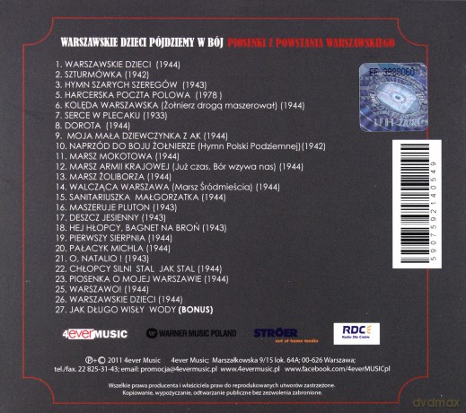 Warszawskie Dzieci Pójdziemy W [CD]