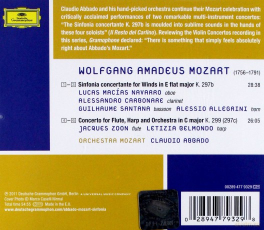 Claudio Abbado: Mozart: Sinfonia Concertante [CD]