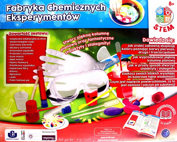 Zestaw edukacyjny Fabryka chemicznych eksperymentów