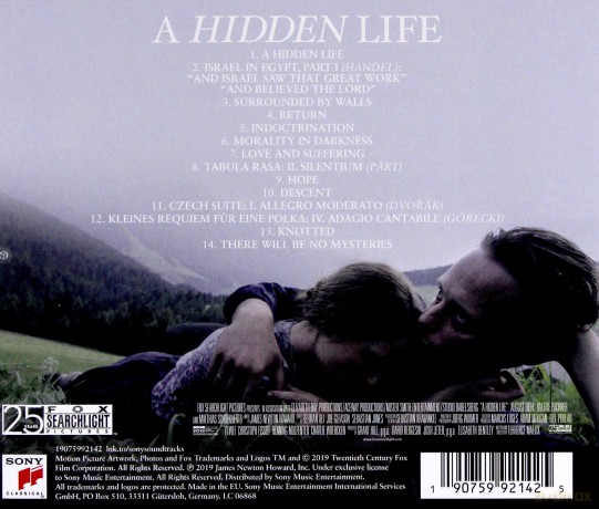 A Hidden Life soundtrack (James Newton Howard) [CD]
