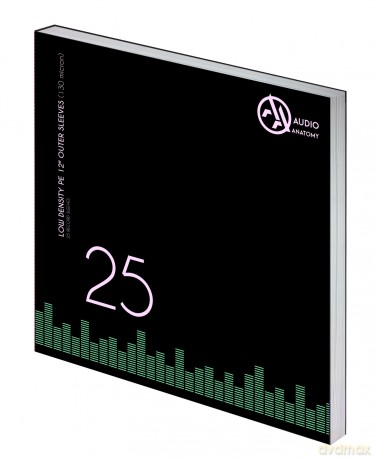 Audio Anatomy: 25 X 12Inch PE Outer Sleeves (130 Micron)