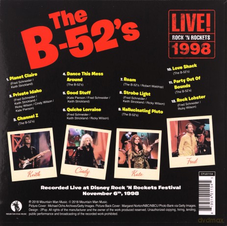 B-52s: Live! Rock N Rockets 1998 [CD]