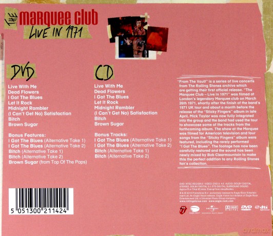The Rolling Stones: From The Vault: The Marquee Club Live In 1971 [CD]+[DVD]