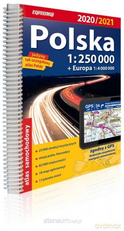 Atlas samochodowy Polska 1:250 000 2020/2021 [KSIĄŻKA]