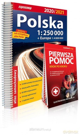 Atlas samochodowy Polska 1:250 000 2020/2021 [KSIĄŻKA]