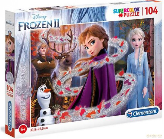CLEMENTONI 104 el. Brokat Frozen 2 Glitter [PUZZLE]