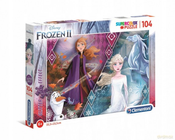 CLEMENTONI 104 el. Brokat Frozen 2 Glitter [PUZZLE]