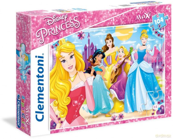 CLEMENTONI 104 el. Maxi Superkolor Princess [PUZZLE]