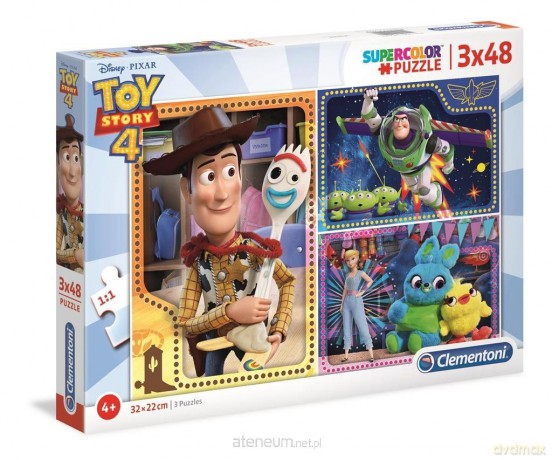 CLEMENTONI 3x48 el. Super kolor Toy story 4 [PUZZLE]