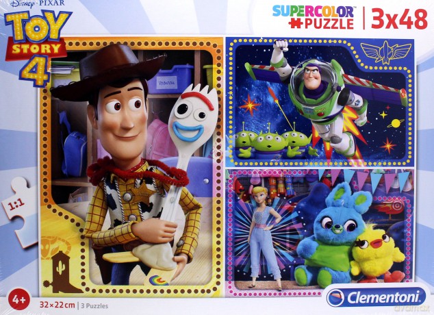 CLEMENTONI 3x48 el. Super kolor Toy story 4 [PUZZLE]