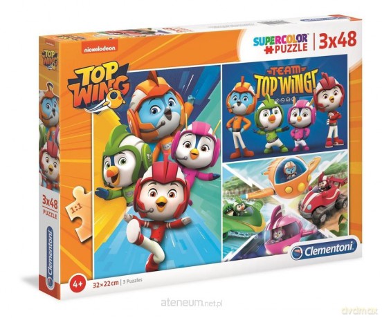 CLEMENTONI 3x48 el. Super kolorTop Wing [PUZZLE]